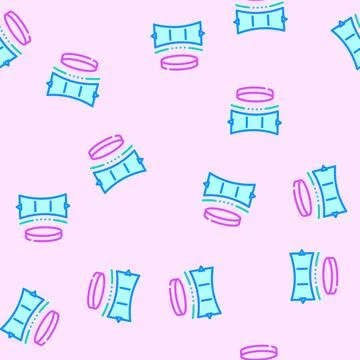 Virtual stage vector seamless pattern Stock Illustration