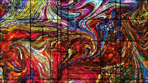 Virtual Stained Glass Stock Illustration
