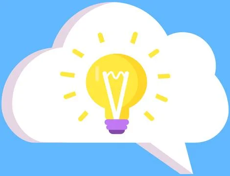 Virtual storage with burning lightbulb, service for saving information and Stock Illustration
