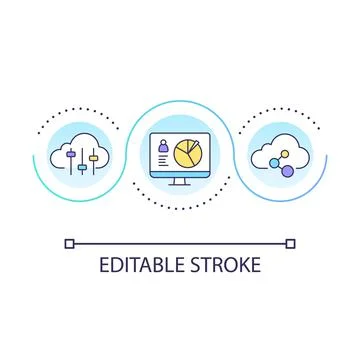 Virtual storage for personal data loop concept icon イラスト素材