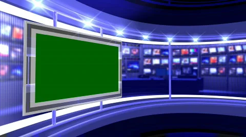 Virtual Studio 12 Blue Stock Footage