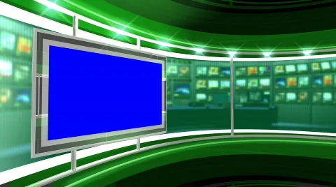 Virtual Studio 14 Green Video stock 487414