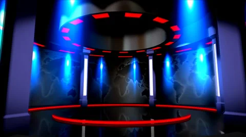 Virtual studio 3D with background for text, name, logo at the end of Stock Footage 36255575