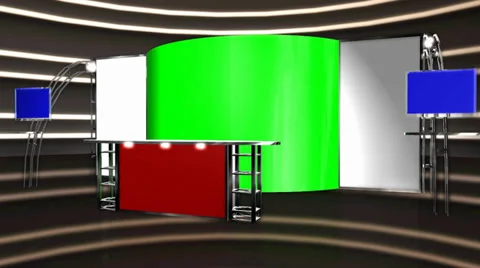 Virtual studio background - green blue screen Video stock 34535972