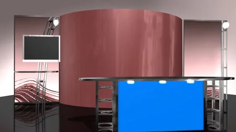 Virtual studio background - green / blue screen effect Video stock 40062429