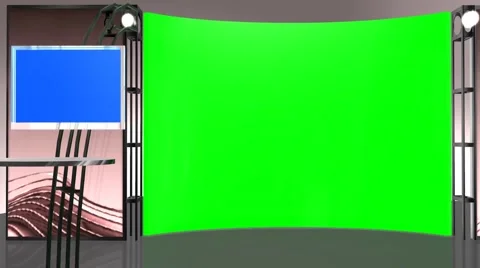 Virtual studio background - green / blue screen effect Video stock 40062504