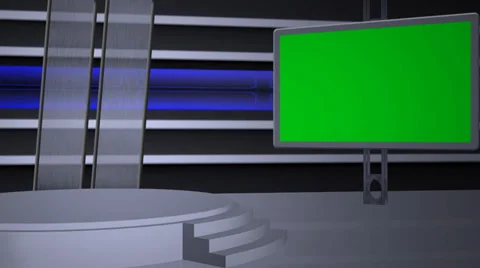 Virtual studio background - green screen Stock Footage 34535949