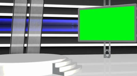 Virtual studio background - green screen Stock Footage 34536146