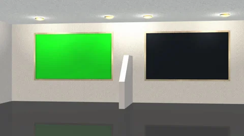 Virtual studio background - green screen effect Stock Footage 39908182