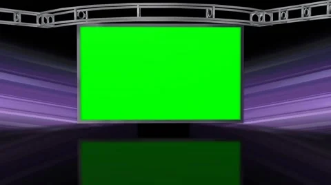 Virtual Studio Background with green screen Wall 스톡 동영상 40351498