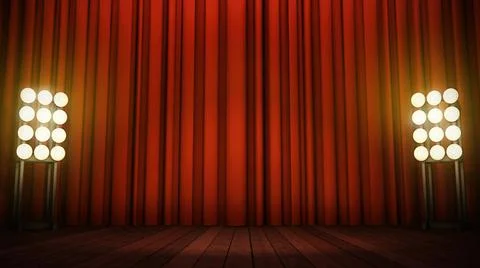  Virtual studio background for music projects. 3D render, Ideal for live p... Foto stock