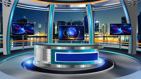 Virtual studio Stock Footage 142151925