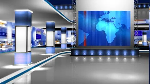 Virtual studio NEWS BACKGROUND Illustrazione stock
