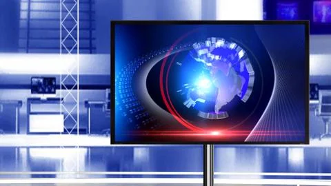 Virtual studio NEWS BACKGROUND Illustrazione stock