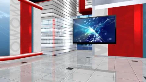 Virtual studio NEWS BACKGROUND Illustrazione stock