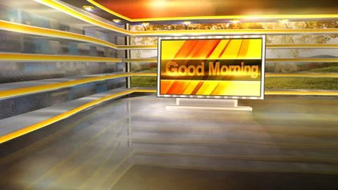 Virtual studio NEWS BACKGROUND Illustrazione stock