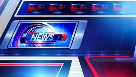 Virtual studio NEWS BACKGROUND Illustrazione stock