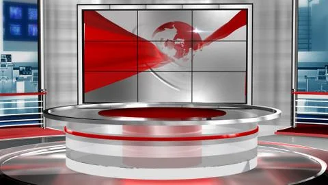 Virtual studio NEWS BACKGROUND Illustrazione stock