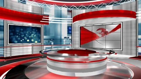 Virtual studio NEWS BACKGROUND Illustrazione stock