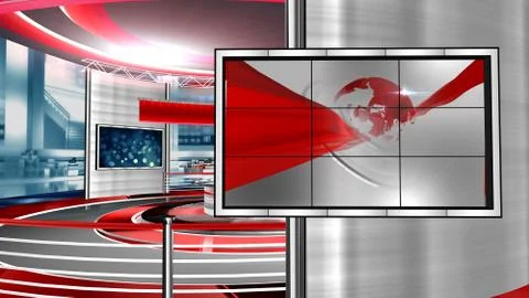 Virtual studio NEWS BACKGROUND 스톡 일러스트