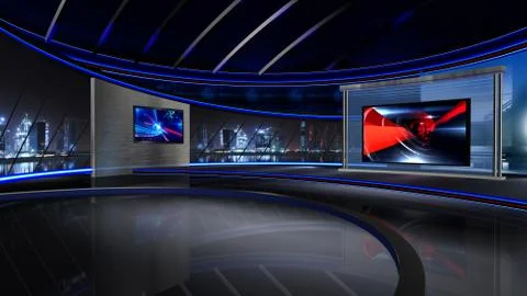 Virtual studio NEWS BACKGROUND Illustrazione stock