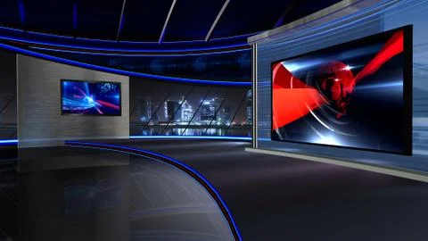 Virtual studio NEWS BACKGROUND Illustrazione stock
