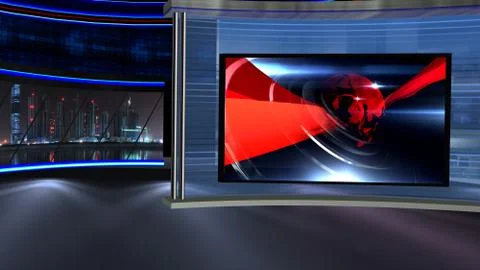 Virtual studio NEWS BACKGROUND Illustrazione stock