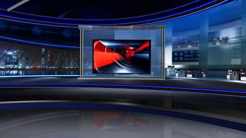 Virtual studio NEWS BACKGROUND Illustrazione stock