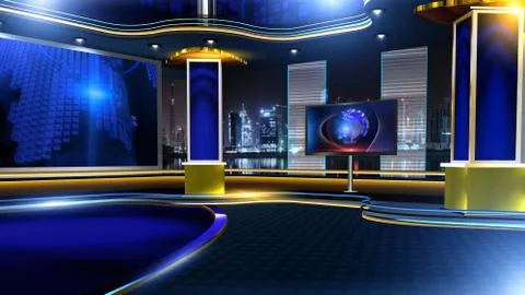 Virtual studio NEWS BACKGROUND Illustrazione stock
