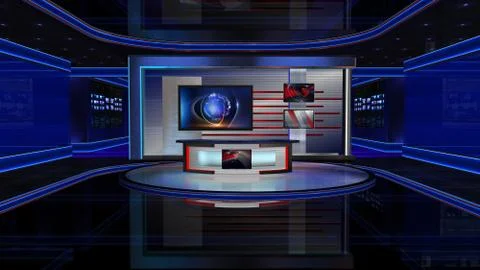 Virtual studio NEWS BACKGROUND Illustrazione stock