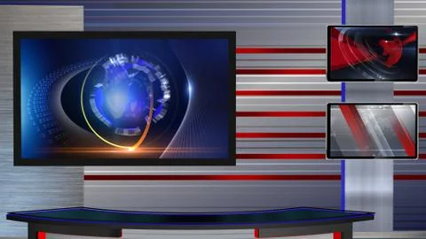 Virtual studio NEWS BACKGROUND Illustrazione stock