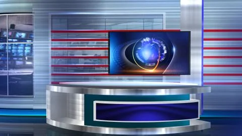 Virtual studio NEWS BACKGROUND Illustrazione stock