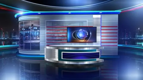Virtual studio NEWS BACKGROUND Illustrazione stock