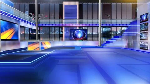 Virtual studio NEWS BACKGROUND Illustrazione stock