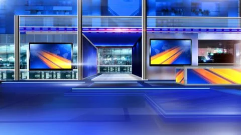 Virtual studio NEWS BACKGROUND Illustrazione stock