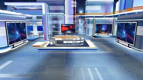 Virtual studio NEWS BACKGROUND Illustrazione stock