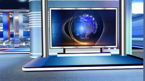 Virtual studio NEWS BACKGROUND Illustrazione stock