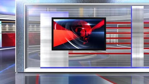 Virtual studio NEWS BACKGROUND Illustrazione stock