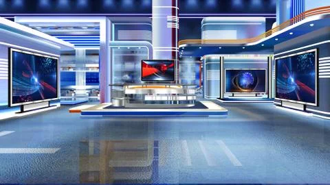 Virtual studio NEWS BACKGROUND Illustrazione stock