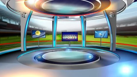 Virtual studio NEWS BACKGROUND Illustrazione stock