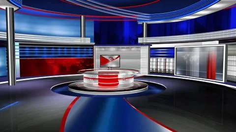 Virtual studio NEWS BACKGROUND Illustrazione stock