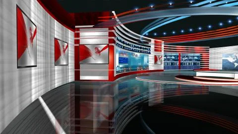 Virtual studio NEWS BACKGROUND Illustrazione stock