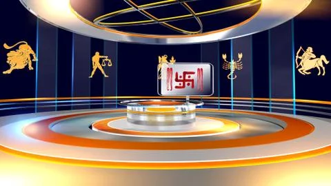 Virtual studio NEWS BACKGROUND Illustrazione stock