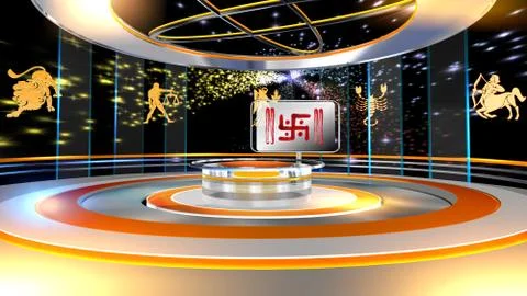 Virtual studio NEWS BACKGROUND Illustrazione stock