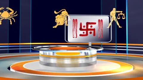 Virtual studio NEWS BACKGROUND Illustrazione stock