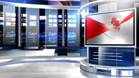 Virtual studio NEWS BACKGROUND Illustrazione stock