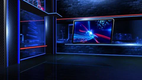 Virtual studio NEWS BACKGROUND Illustrazione stock