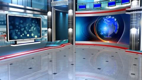 Virtual studio NEWS BACKGROUND Illustrazione stock