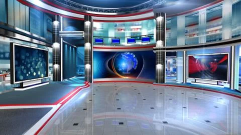 Virtual studio NEWS BACKGROUND Illustrazione stock
