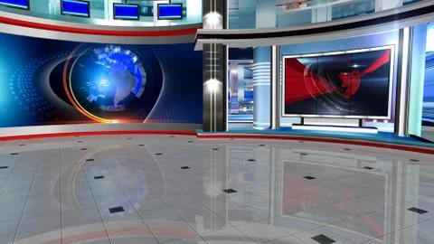 Virtual studio NEWS BACKGROUND Illustrazione stock